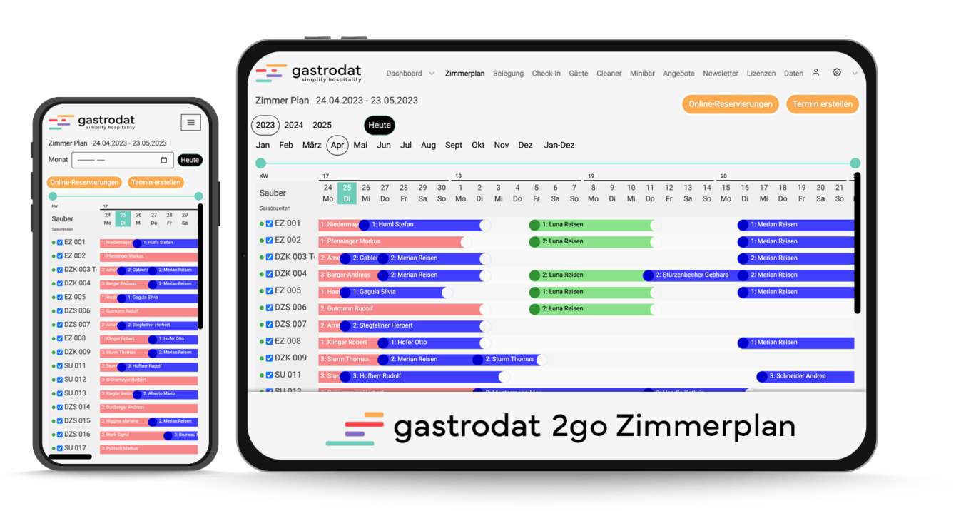 gastrodat2go - Zimmerplan