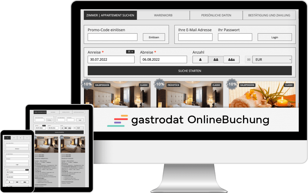gastzrodat OnlineBuchung - das Hotel Buchungstool