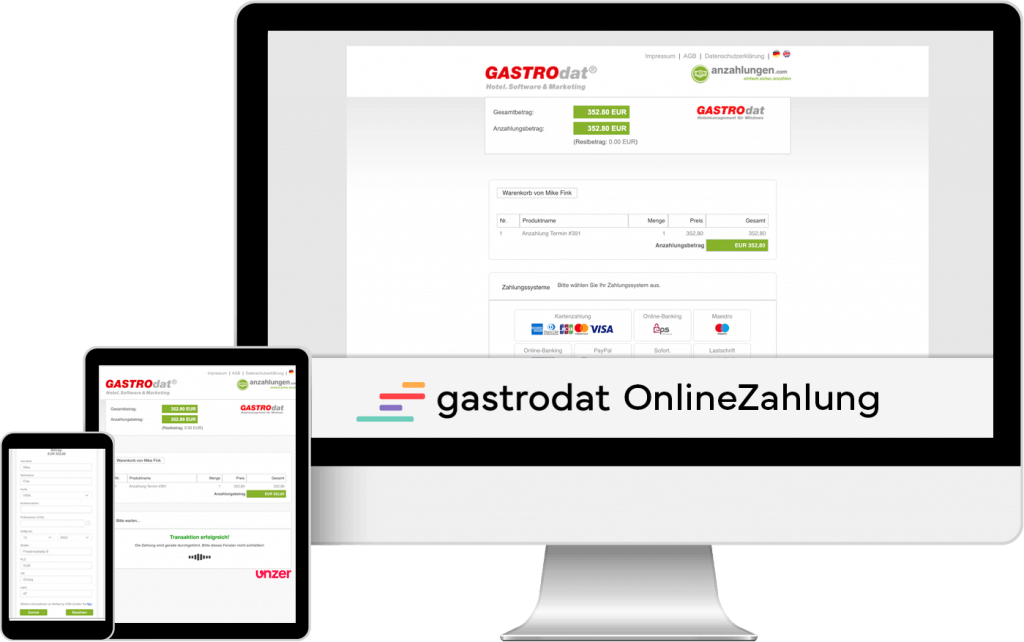 gastrodat OnlineZahlung