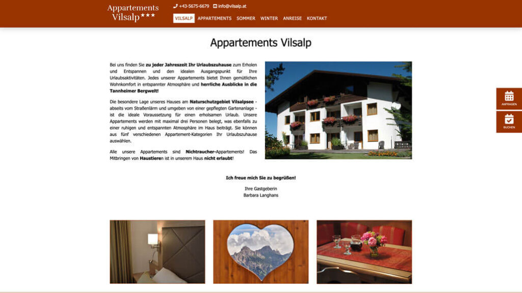 gastrodat Referenzen - Appartements Vilsalp